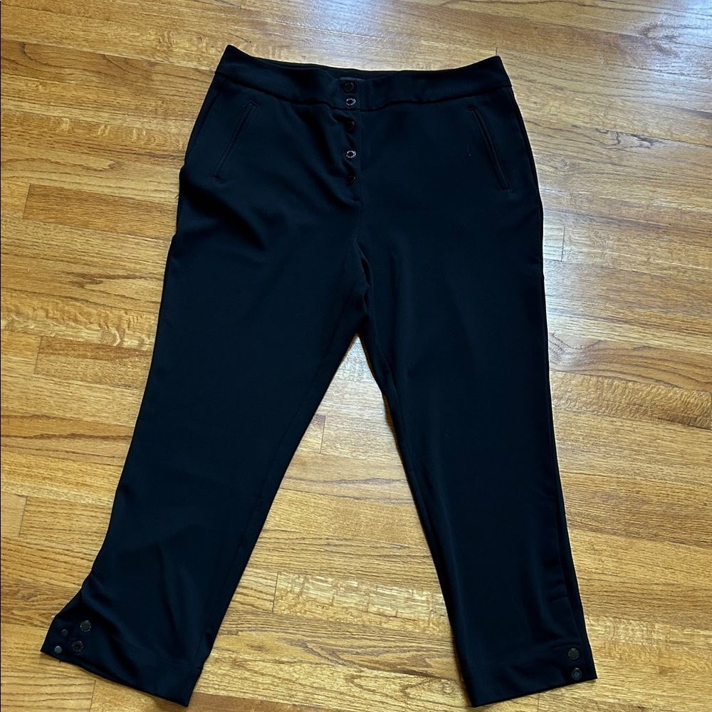 Karl Lagerfeld Black Pants with Button Details